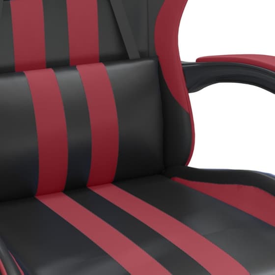 Καρέκλα Gaming VIDAXL 3143837 με Υποπόδιο από Τεχνητό Δέρμα - Μαύρο image 5