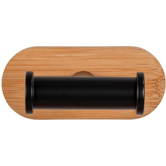 Κρεμαστράκι Αυτοκόλλητο Wenko από Μπαμπού 7.5x4.5cm - Καφέ/Μαύρο image 2