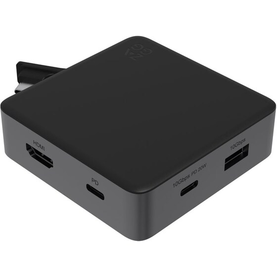 ZAGG USB Hub 4 θέσεων (1x USB-C PD, 1x USB-C, 1x USB-A, 1x HDMI) - Μαύρο image 1