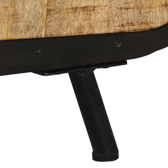 Έπιπλο Τηλεόρασης  VidaXL από Ξύλο Μάνγκο  110x30x45 cm - Mαύρο image 11