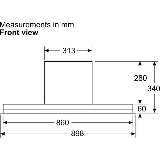 BOSCH DBB97DP60 90 cm Μαύρο Μηχανισμός Απορρόφησης image 10