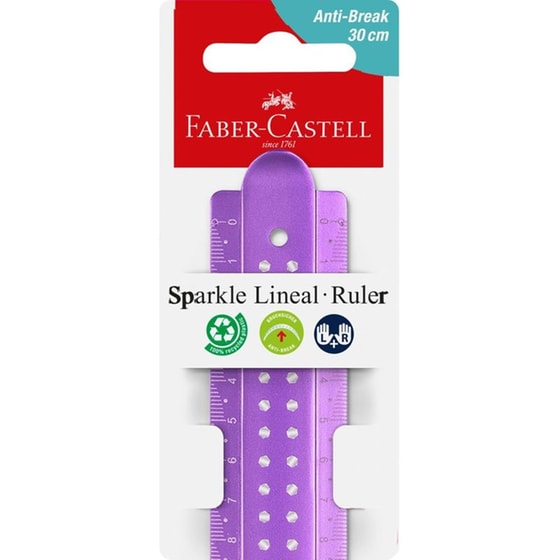 Χάρακας Faber-Castell Sparkle Breakresistant 30 cm (1 Τεμάχιο) image 4