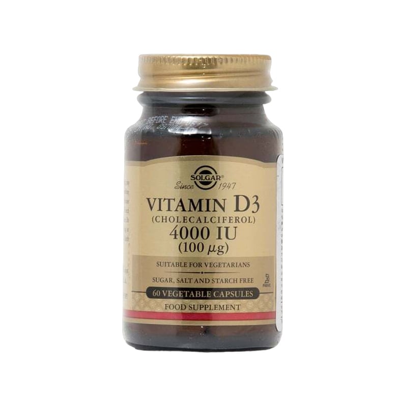 Solgar Vitamin D3 4000IU (100μg) - 60 κάψουλες
