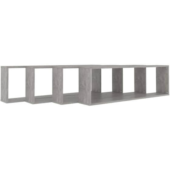 Ράφια Τοίχου VidaXL από Μοριοσανίδα 100x15x30 cm 4 Τμχ  - Γκρι image 6