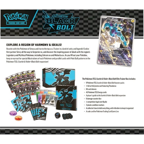 Pokémon TCG: Scarlet & Violet 10.5 Black Bolt Elite Trainer Box image 1