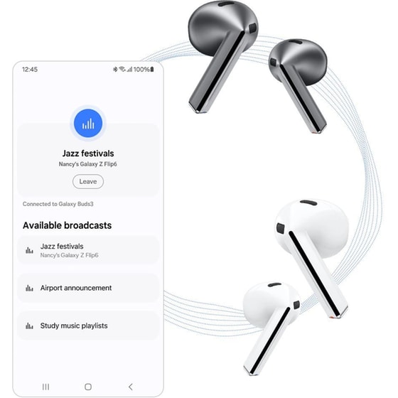 Ακουστικά Bluetooth Samsung Galaxy Buds3 R530 - Λευκά image 5