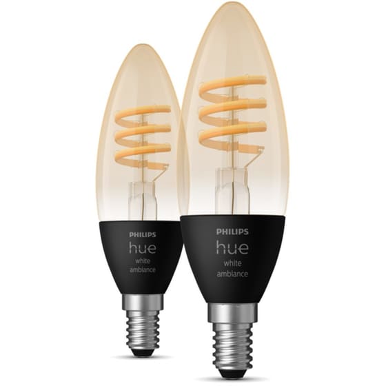 Έξυπνη Λάμπα Philips Hue Candle E14 2 Τμχ - Ρυθμιζόμενο Λευκό image 2