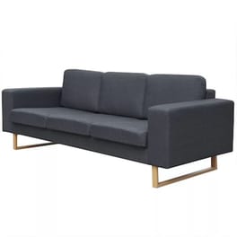 Τριθέσιος Καναπές VidaXL 200x82cm - Σκούρο Γκρι