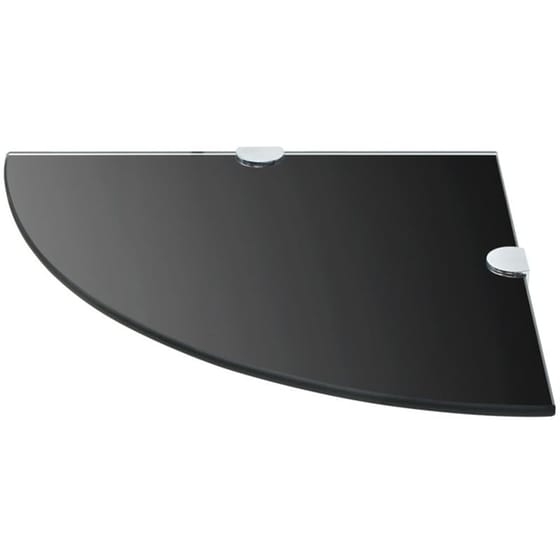 Ράφι Τοίχου VidaXL από Γυαλί 35x0.8x35 cm - Mαύρo image 1