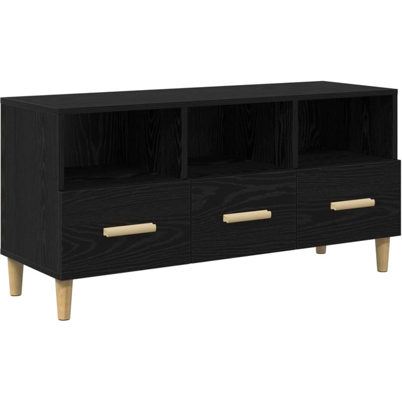 Έπιπλο Τηλεόρασης VidaXL 102 x 36 x 50 cm - Μαύρη Οξιά