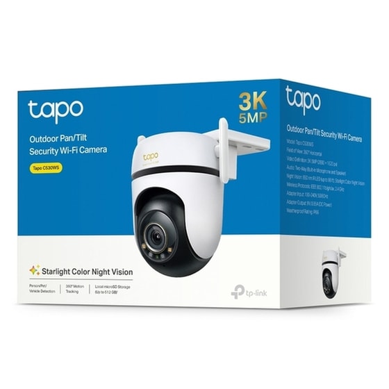 TP-Link Outdoor Pan/Tilt Security Wi-Fi Camera SPEC: 3K 5MP (2880x1620), 2.4 GHz, 2 × External Antennas, 1 × Ethernet Port, Horizontal 360º image 2