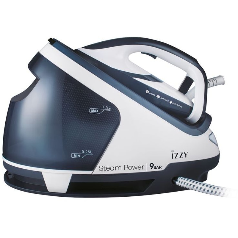 IZZY IZ-1110 9 bar με Δοχείο Νερού 1.9 L Λευκό/Μπλε Σύστημα Σιδερώματος IZZY