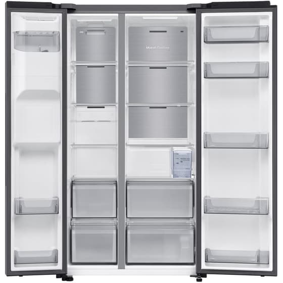 SAMSUNG RS70F65KETEF Bespoke AI No Frost 640 Lt Ασημί Ψυγείο Ντουλάπα image 1