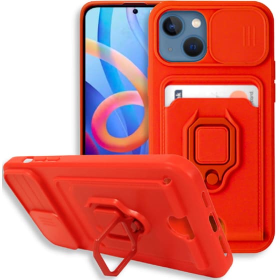 Θήκη Apple iPhone 13 - Bodycell Multifunction - Κόκκινο image 0