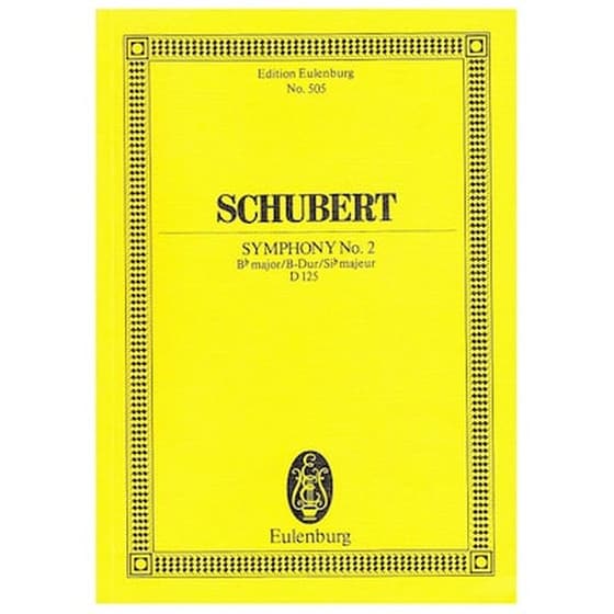 Schubert - Symphony Nr.2 In Bb Major [pocket Score] image 0