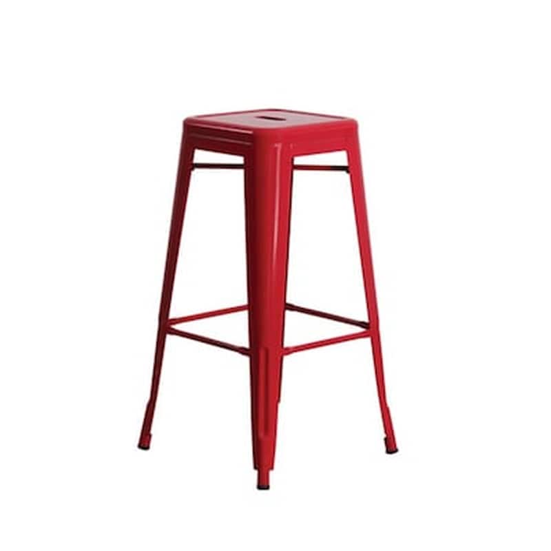 Σκαμπό Μπαρ Woodwell Μεταλλικό - Κόκκινο