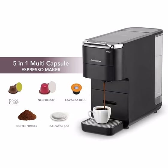 ROHNSON Multi Gusto R-98055 1545W 20bar Μηχανή Espresso image 6