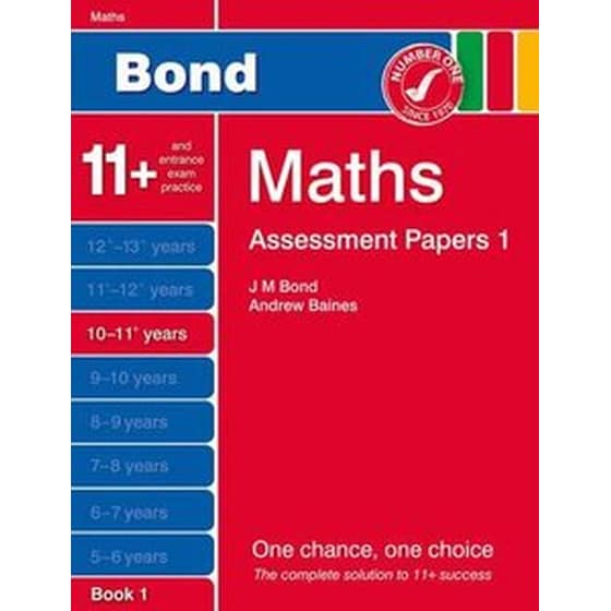 Bond Assessment Papers Maths 10-11+ Yrs Book 1 image 0