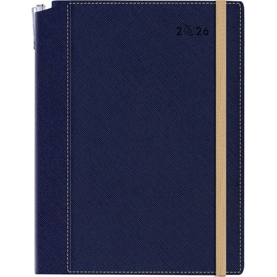 Ημερολόγιο Ημερήσιο 2026 Θεοφύλακτος 12M Borneo Saffiano Μπλε image 0