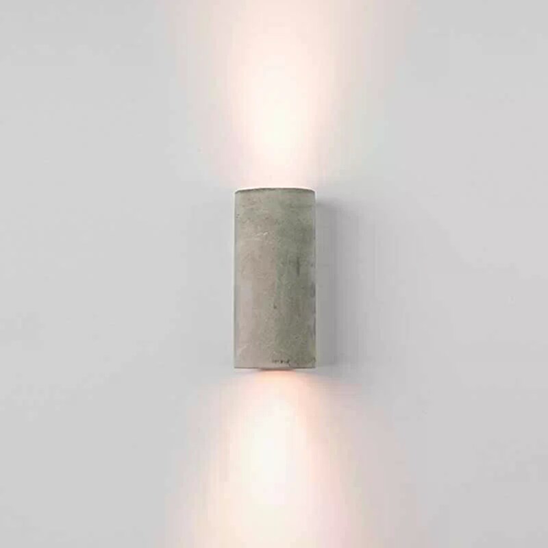 ZAMBELIS LIGHTS Απλίκα Τοίχου Zambelis από Τσιμέντο 7.5x7.5x16 cm - Γκρι