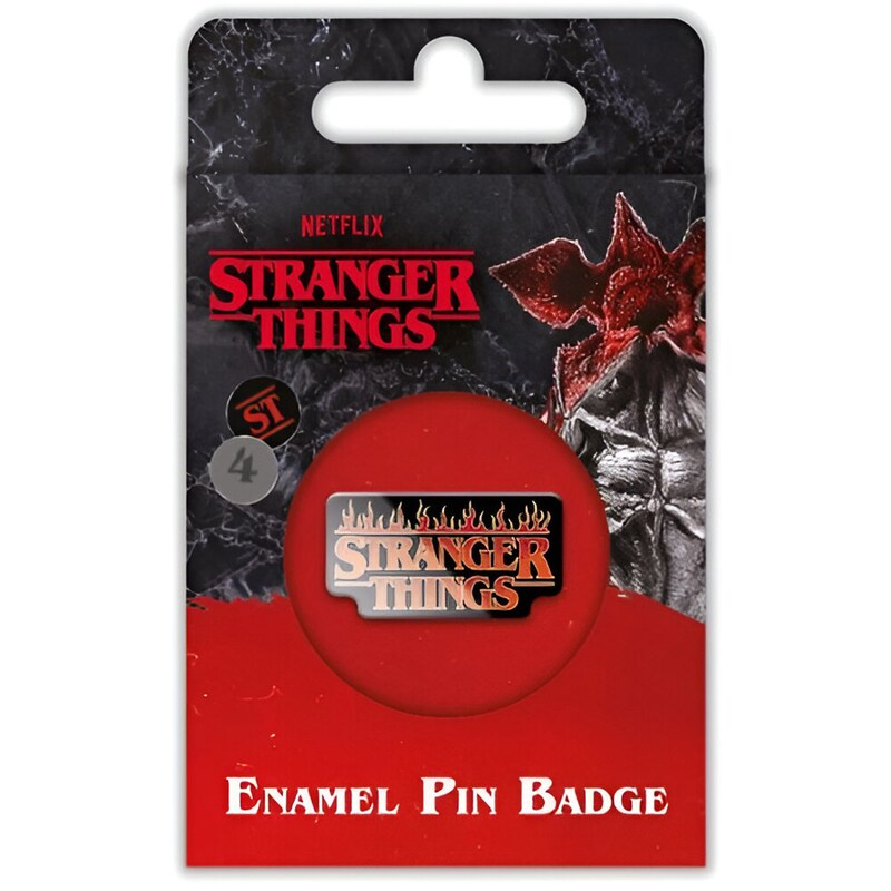 Καρφίτσα Pyramid Stranger Things Fire Logo - Κόκκινη