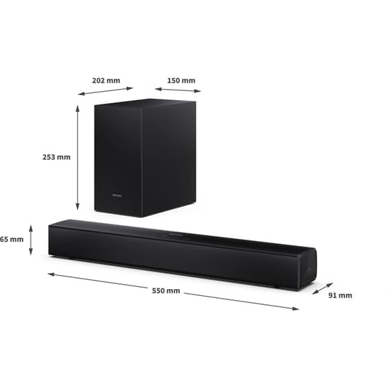 Sharp HT-SBW121 240W 2.1 - Μαύρο image 2