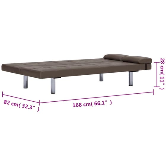 Τριθέσιος Καναπές VidaXL 168x77cm - Καφέ image 10
