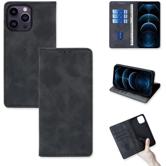 Θήκη Apple iPhone 14 Pro Max - Sonique Vintage Magnet Book - Μαύρο image 0