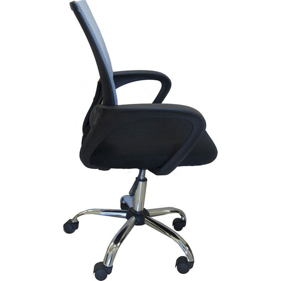 Καρέκλα Γραφείου ArteLibre Αλκυόνη από Ύφασμα Mesh - Μαύρη/Γκρι image 2