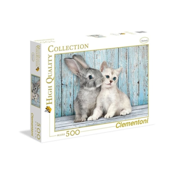 Παζλ High Quality Collection Cat & Bunny Clementoni (500 Κομμάτια) image 0
