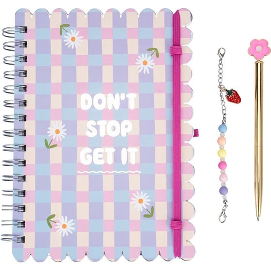 Σημειωματάριο Posh+Pop Σπιράλ με Στυλο Flowers image 2