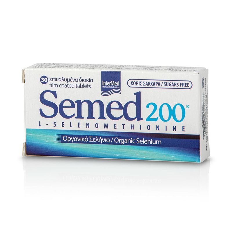 INTERMED Συμπλήρωμα Διατροφής Intermed Semed 200 L-Selenomethionine - 30 Κάψουλες