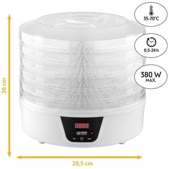 Αποξηραντής Τροφίμων FIRST AUSTRIA FA-5126-8 380 W Λευκό image 3