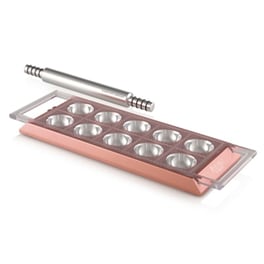 Marcato Φόρμα Design 10 Θέσεων Ροζ Για Ζυμαρικά Ravioli 34x12.5x2cm Και Πλάστης