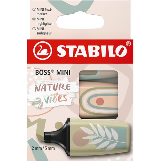Μαρκαδόροι Υπογράμμισης Stabilo Boss Mini Pastellove/Nature (3 Τεμάχια) image 1