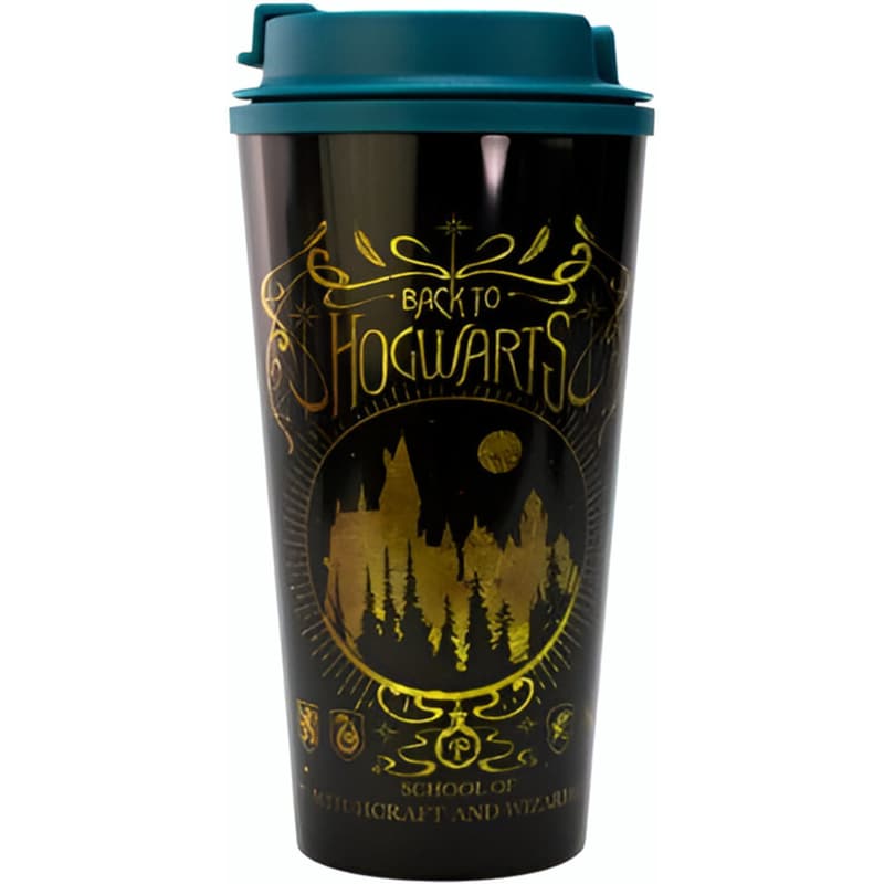 BLUE SKY STUDIOS Κούπα Θερμός Blue Sky Studios Harry Potter Back to Hogwarts Πλαστική 450 ml - Χρυσή/Καφέ