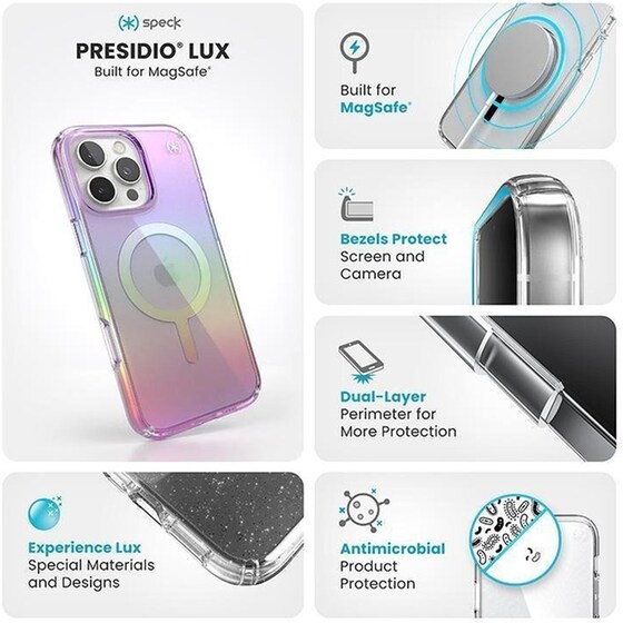 Θήκη Apple iPhone 16 Pro Max - Speck Presidio Lux MagSafe - Amazing Purple/Clear image 5