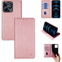 Θήκη Realme C51/ Realme C53 - Sonique Vintage Magnet Wallet - Ροζ Χρυσό