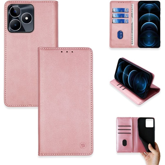 Θήκη Realme C51/ Realme C53 - Sonique Vintage Magnet Wallet - Ροζ Χρυσό image 0