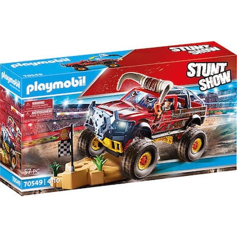 PLAYMOBIL® Stunt Show Monster Truck Κόκκινος Ταύρος (70549)