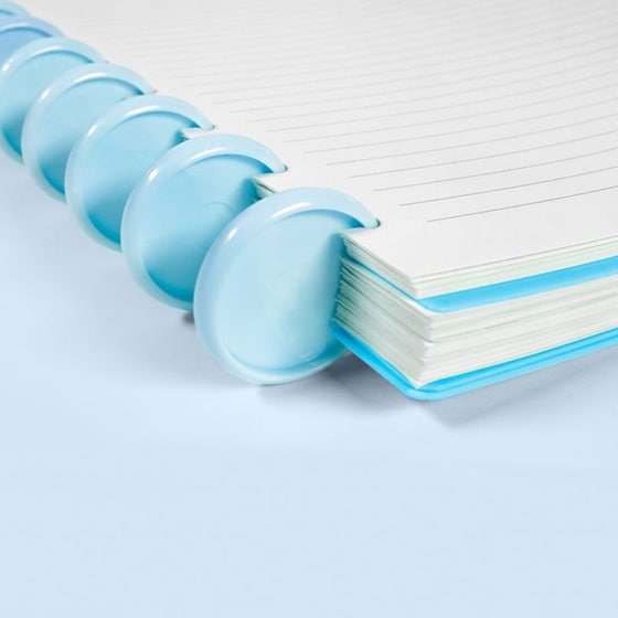 Σημειωματάριο Carchivo A4 με Αποσπώμενα Φύλλα Ριγέ Μπλε Παστέλ image 1