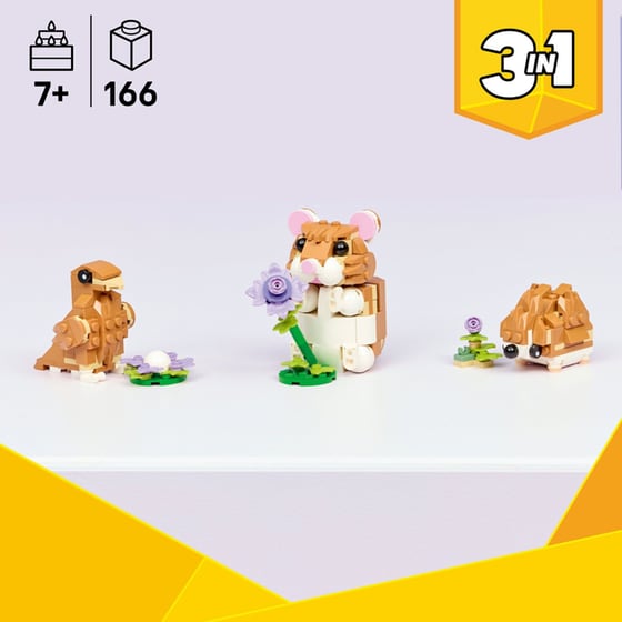 LEGO® Creator 3 σε 1 Χαριτωμένο Χάμστερ με Λουλούδι (31376) image 2