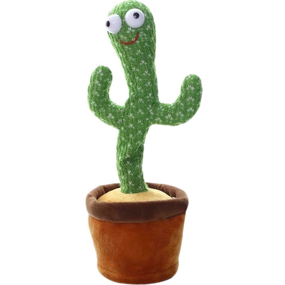 Λούτρινο Κάκτο που Χορεύει και Τραγουδάει Πράσινο (33cm) image 0