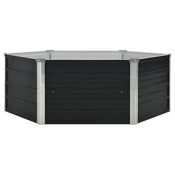 Vidaxl Ζαρντινιέρα Ψηλή Ανθρακί 129x129x45 Εκ. Από Γαλβανισμένο Χάλυβα image 2