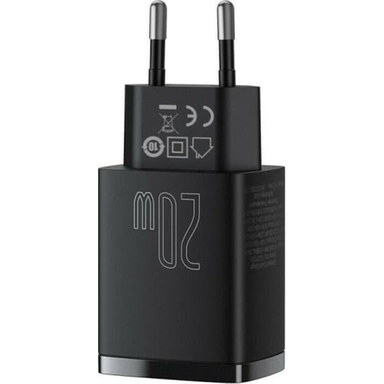Φορτιστής Πρίζας Baseus CCXJ-B01 2port Usb-C,Usb 20W - Black image 1