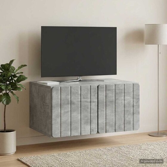 Επιτοίχιο Έπιπλο Τηλεόρασης VidaXL 59.5x41x30 cm - Γκρι image 3