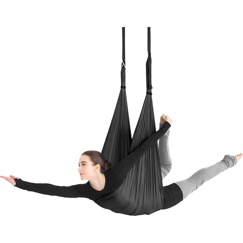 AMILA Πανί Aerial Yoga Hammock Amila 96922 (Μικρής Ελαστικότητας) 5m από Νάιλον 40D - Μαύρο