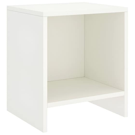 Κομοδίνο Vidaxl Από Μασίφ Ξύλο Πεύκου 35x30x40 cm - Λευκό image 0
