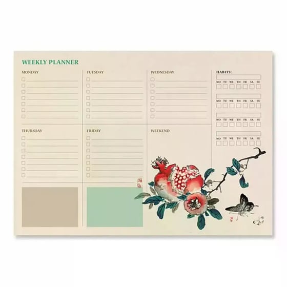 Εβδομαδιαίο Πλάνο Μπλοκ A4 Japanese Art 21x29cm image 0