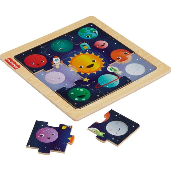 Fisher Price Mini Ξύλινο Παζλ 4 Σχέδια - Τυχαία Επιλογή Σχεδίου image 2